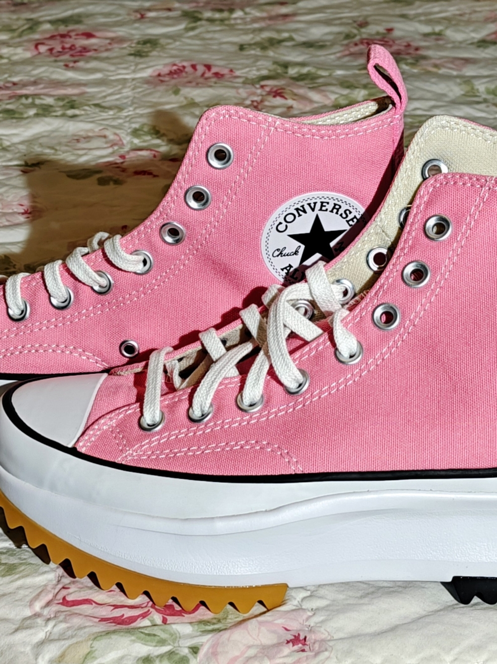 Converse Chuck Taylor All Star Run Star Pink High-Top Platform Sneaker Women 8